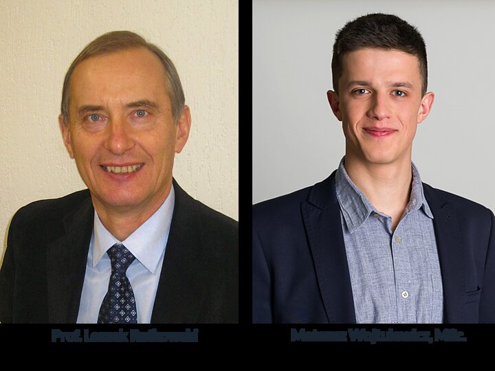Photos of professor Leszek Rutkowski and Mateusz Wojtulewicz MSc.