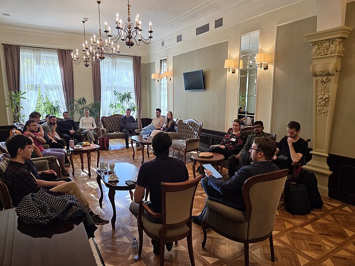 Participant of the Ph.D. forum in discussion.