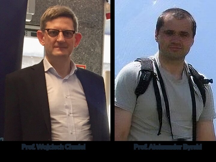 Photos of professors Wojciech Chmiel and Aleksander Byrski