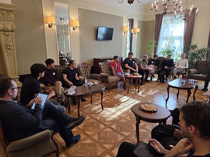 Participant of the Ph.D. forum in discussion.