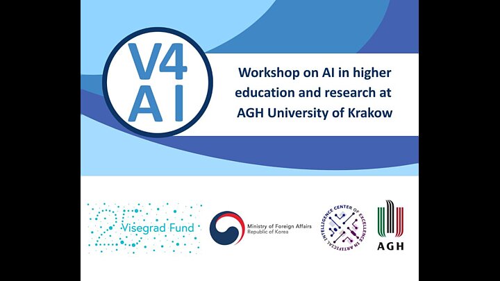 Workshop banner with V4AI project logo and sponsors